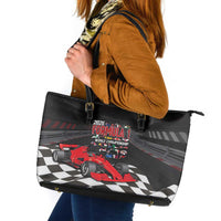 Racing Car 2025 Leather Tote Bag GP Circuits Born To Speed - Wonder Print Shop
