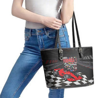 Racing Car 2025 Leather Tote Bag GP Circuits Born To Speed - Wonder Print Shop