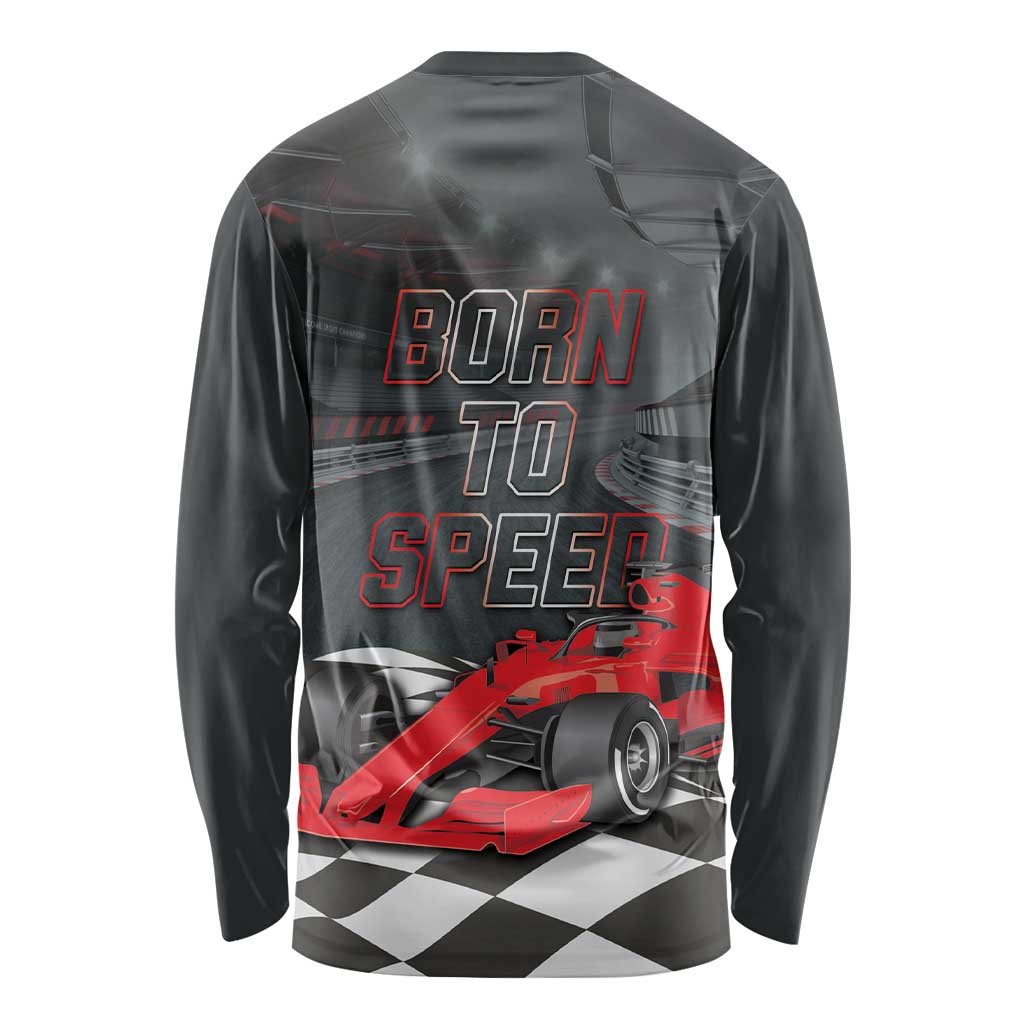 Racing Car 2025 Long Sleeve Shirt GP Circuits Born To Speed - Wonder Print Shop