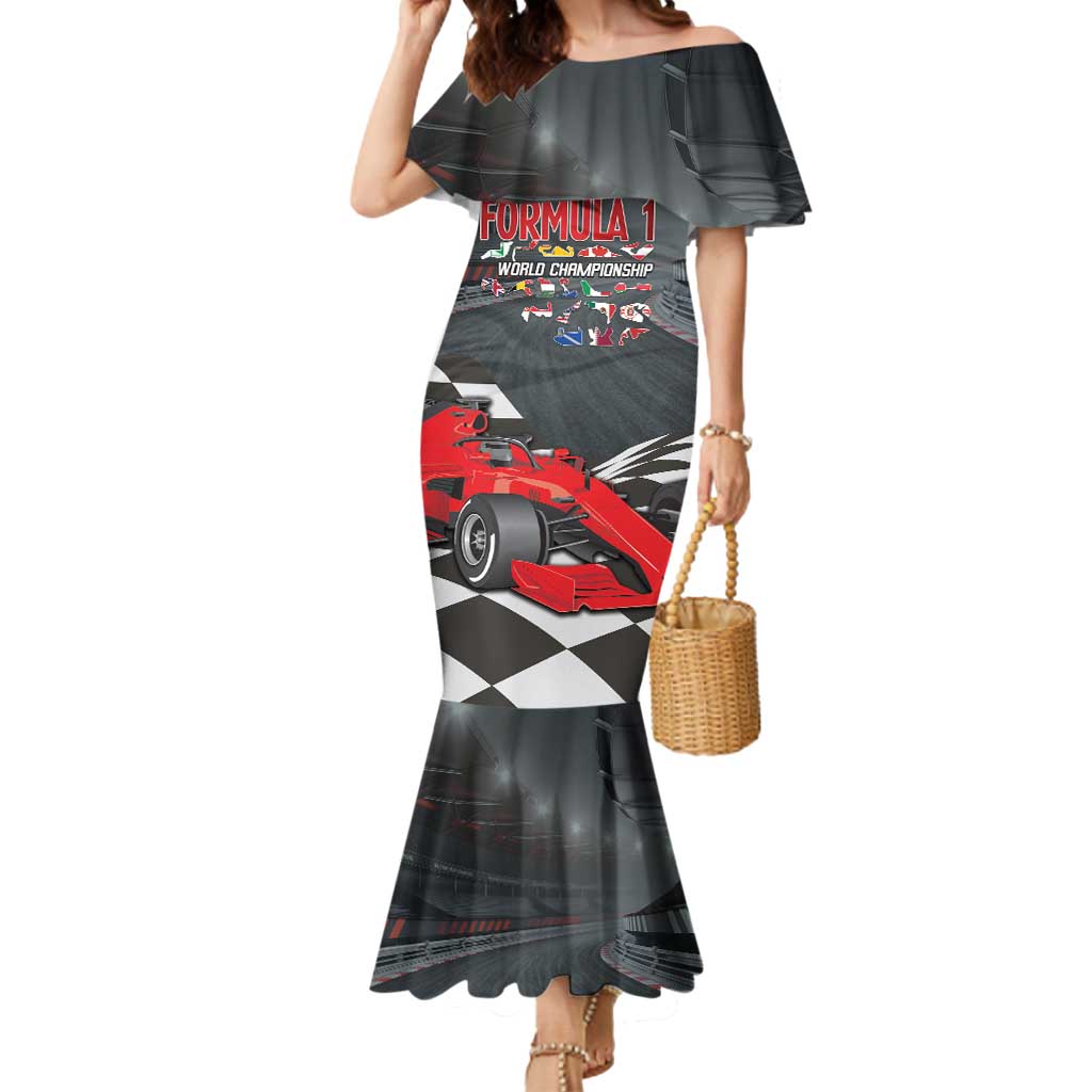 Racing Car 2025 Mermaid Dress GP Circuits Born To Speed - Wonder Print Shop