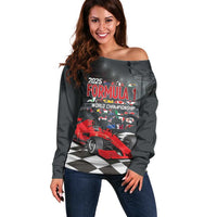 Racing Car 2025 Off Shoulder Sweater GP Circuits Born To Speed - Wonder Print Shop