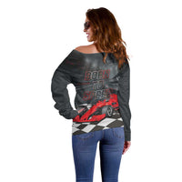 Racing Car 2025 Off Shoulder Sweater GP Circuits Born To Speed - Wonder Print Shop