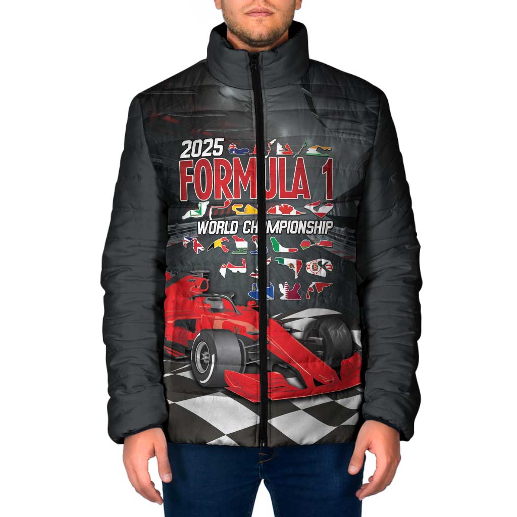 Racing Car 2025 Padded Jacket GP Circuits Born To Speed - Wonder Print Shop