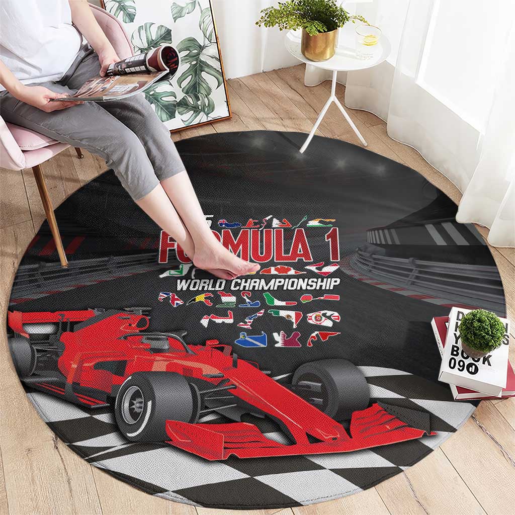 Racing Car 2025 Round Carpet GP Circuits Born To Speed - Wonder Print Shop