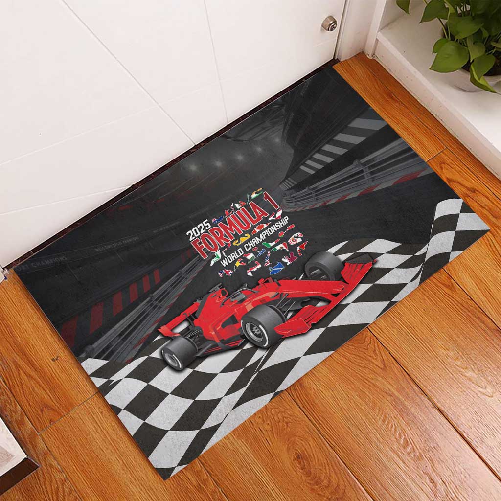 Racing Car 2025 Rubber Doormat GP Circuits Born To Speed - Wonder Print Shop