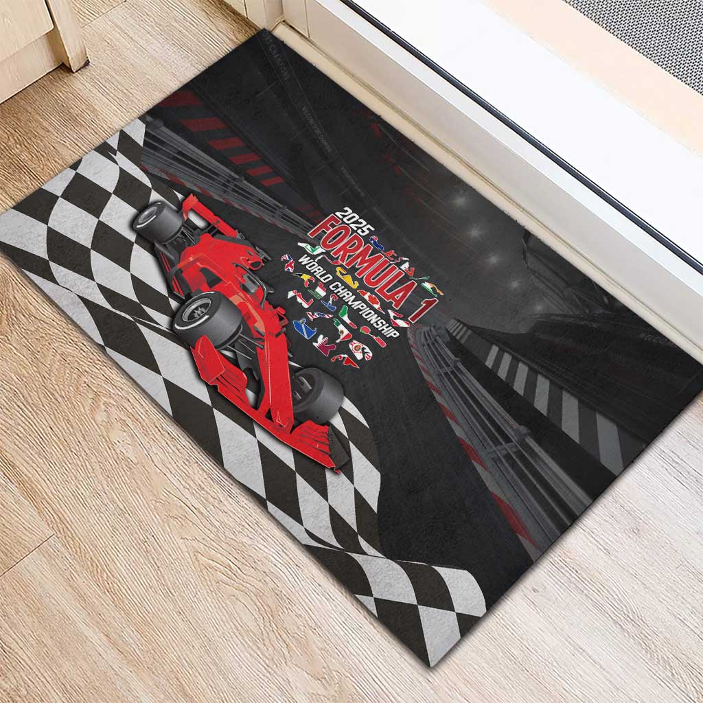 Racing Car 2025 Rubber Doormat GP Circuits Born To Speed - Wonder Print Shop