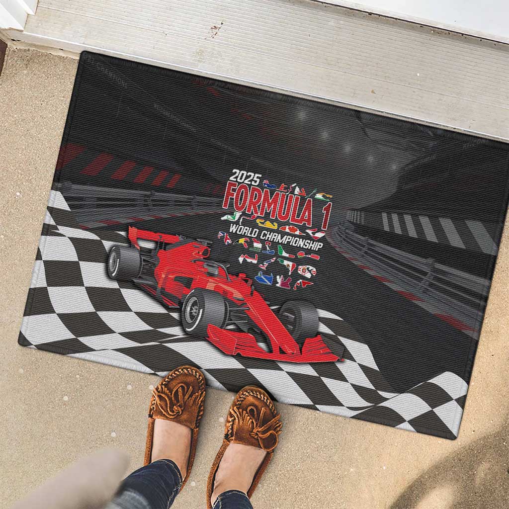 Racing Car 2025 Rubber Doormat GP Circuits Born To Speed - Wonder Print Shop