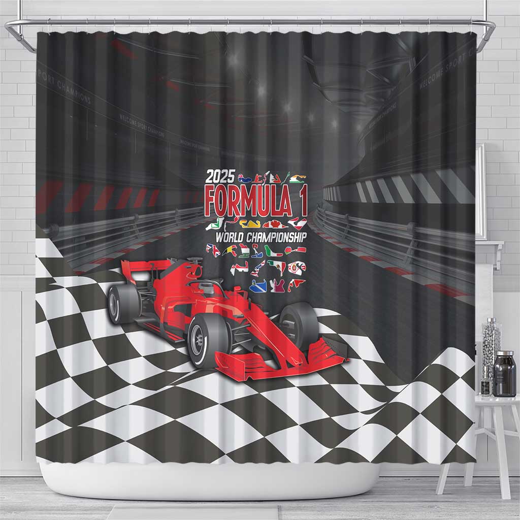 Racing Car 2025 Shower Curtain GP Circuits Born To Speed - Wonder Print Shop