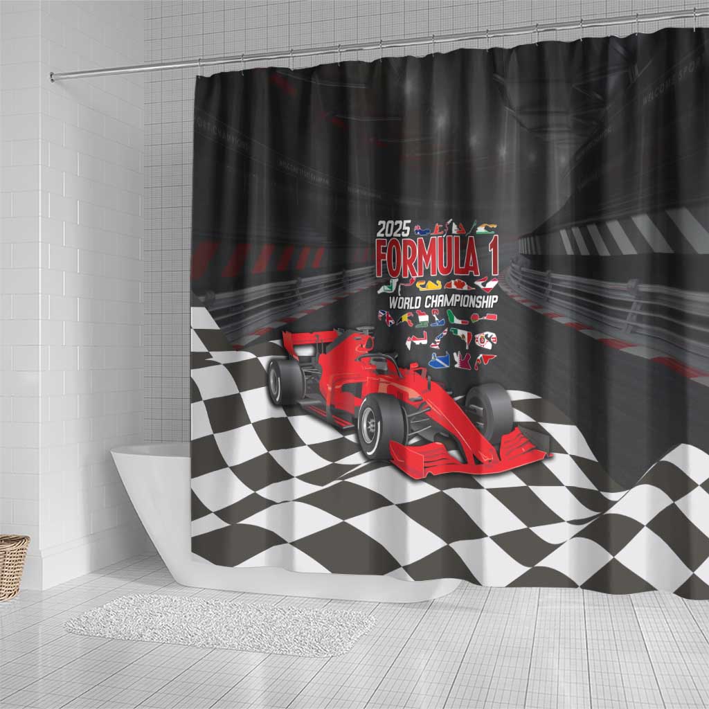 Racing Car 2025 Shower Curtain GP Circuits Born To Speed - Wonder Print Shop