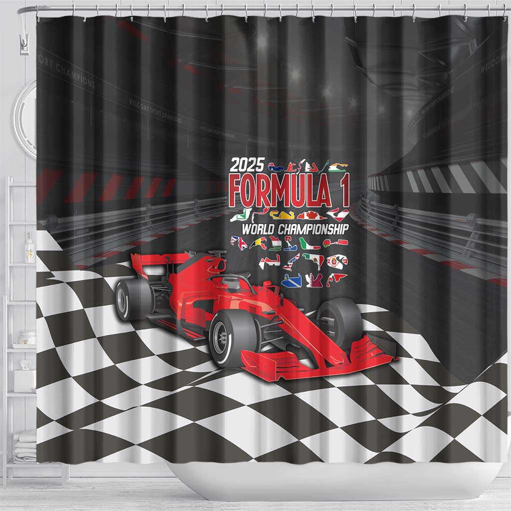 Racing Car 2025 Shower Curtain GP Circuits Born To Speed - Wonder Print Shop