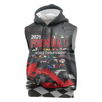 Racing Car 2025 Sleeveless Hoodie GP Circuits Born To Speed - Wonder Print Shop