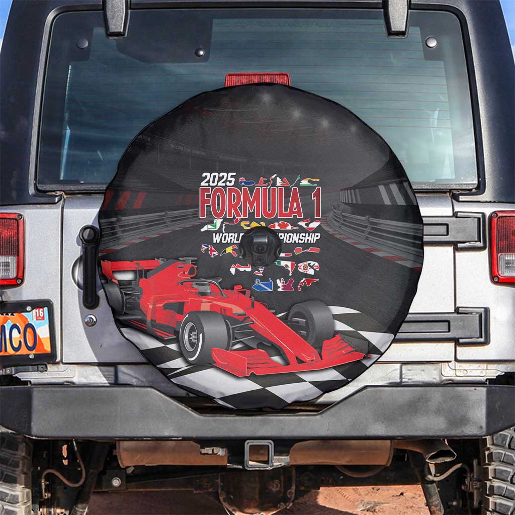 Racing Car 2025 Spare Tire Cover GP Circuits Born To Speed - Wonder Print Shop