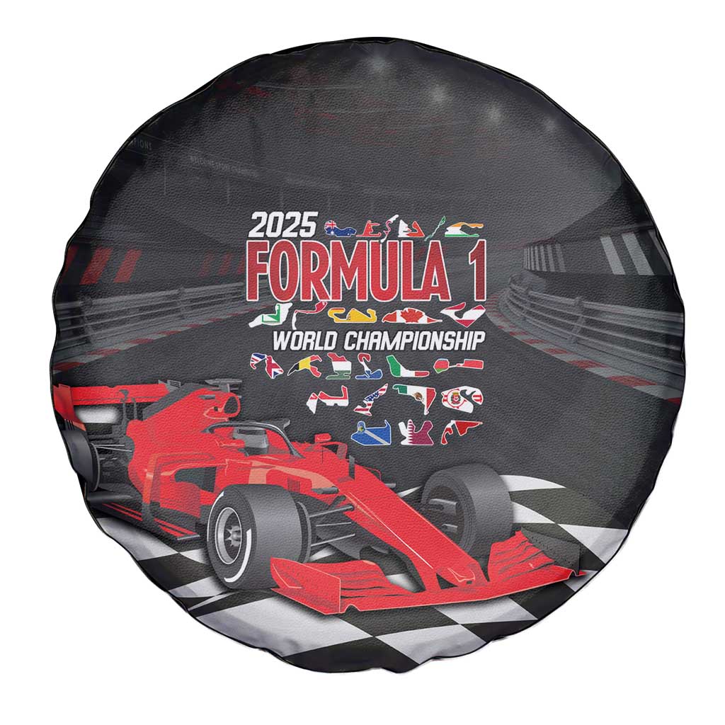 Racing Car 2025 Spare Tire Cover GP Circuits Born To Speed - Wonder Print Shop