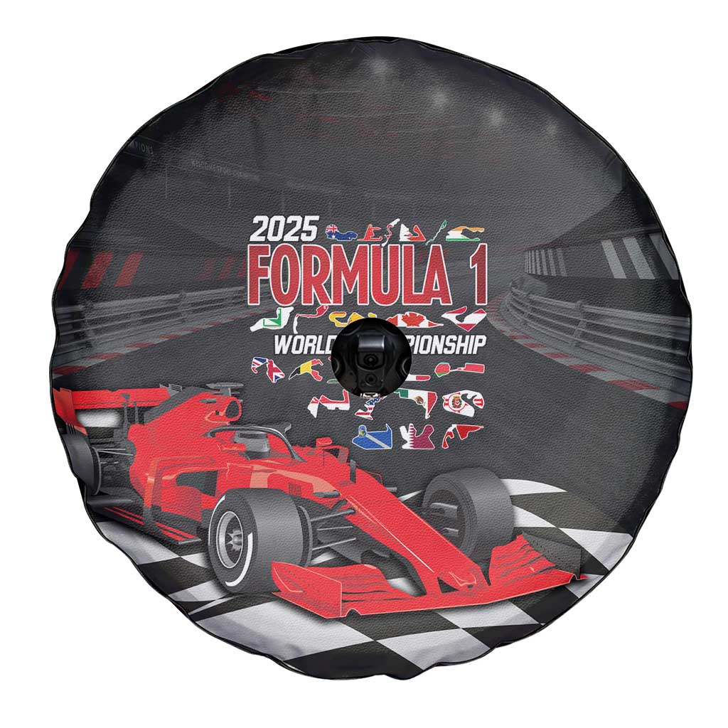 Racing Car 2025 Spare Tire Cover GP Circuits Born To Speed - Wonder Print Shop