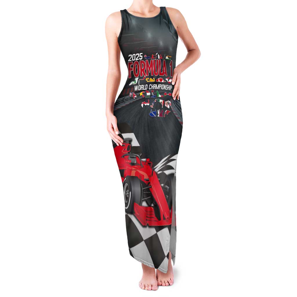 Racing Car 2025 Tank Maxi Dress GP Circuits Born To Speed - Wonder Print Shop