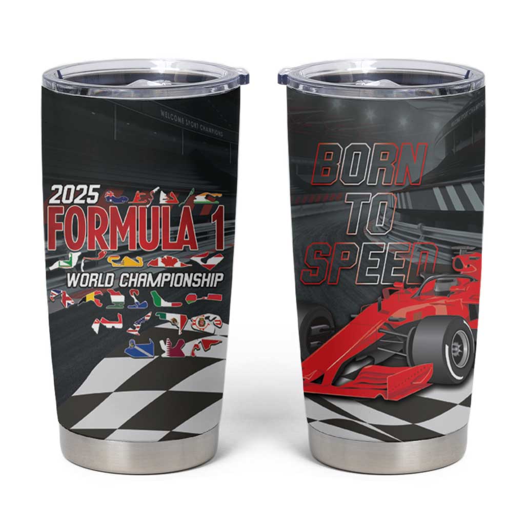 Racing Car 2025 Tumbler Cup GP Circuits Born To Speed - Wonder Print Shop