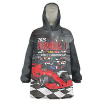 Racing Car 2025 Wearable Blanket Hoodie GP Circuits Born To Speed - Wonder Print Shop
