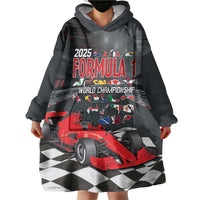Racing Car 2025 Wearable Blanket Hoodie GP Circuits Born To Speed - Wonder Print Shop