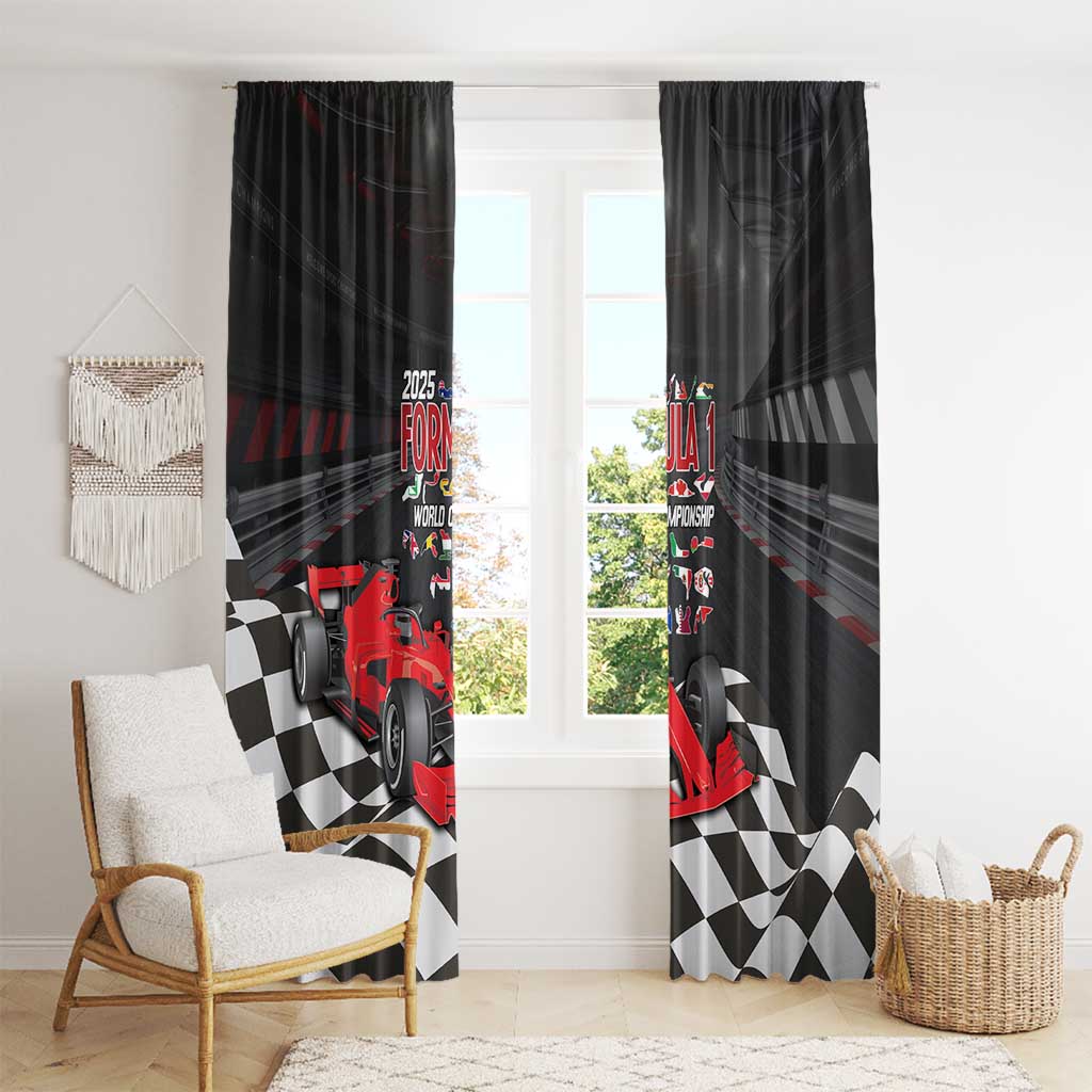Racing Car 2025 Window Curtain GP Circuits Born To Speed - Wonder Print Shop