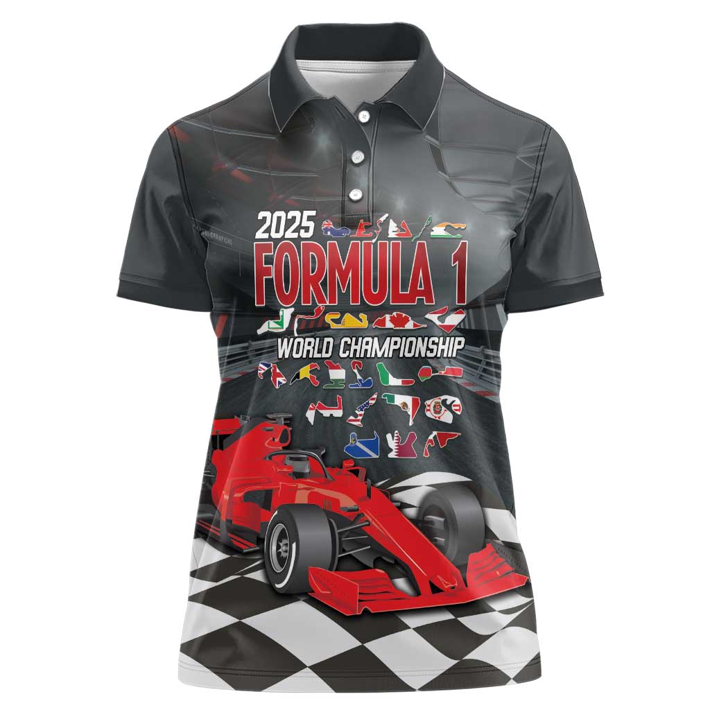 Racing Car 2025 Women Polo Shirt GP Circuits Born To Speed - Wonder Print Shop