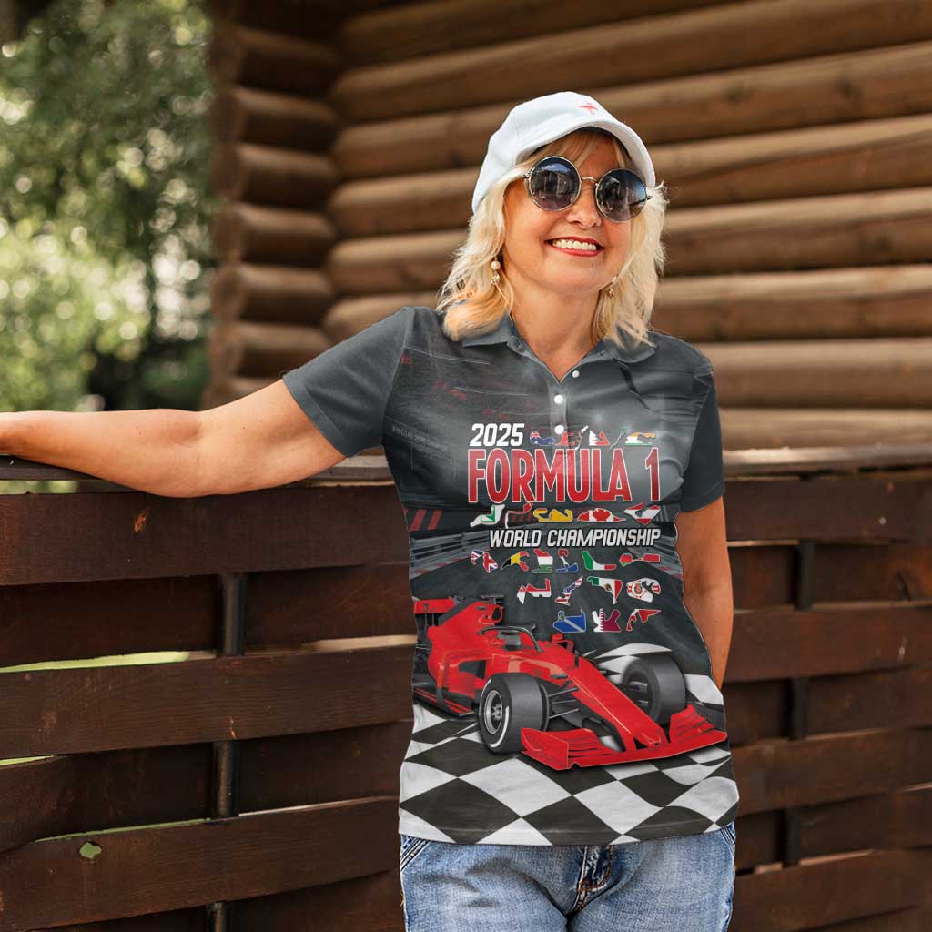 Racing Car 2025 Women Polo Shirt GP Circuits Born To Speed - Wonder Print Shop