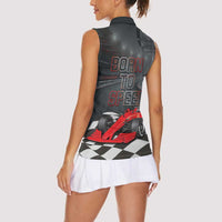 Racing Car 2025 Women Sleeveless Polo Shirt GP Circuits Born To Speed - Wonder Print Shop