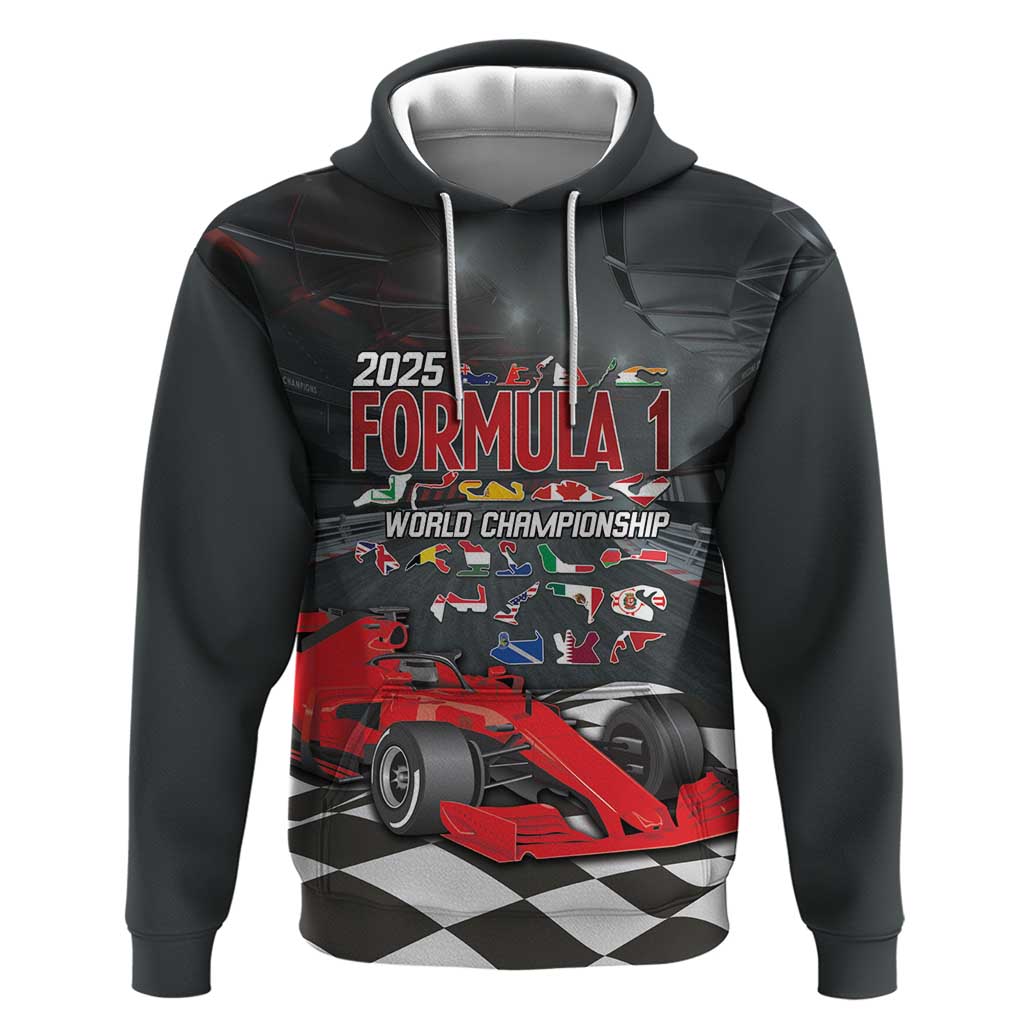 Racing Car 2025 Zip Hoodie GP Circuits Born To Speed - Wonder Print Shop