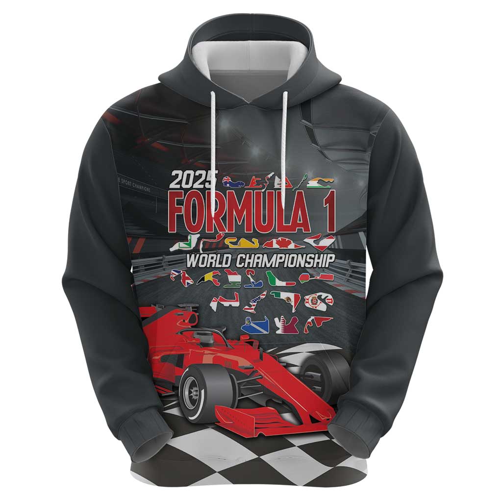 Racing Car 2025 Zip Hoodie GP Circuits Born To Speed - Wonder Print Shop