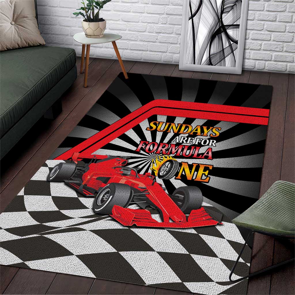 Sundays Are For Formula Racing Area Rug - Wonder Print Shop