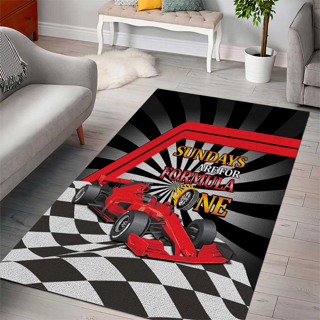 Sundays Are For Formula Racing Area Rug - Wonder Print Shop