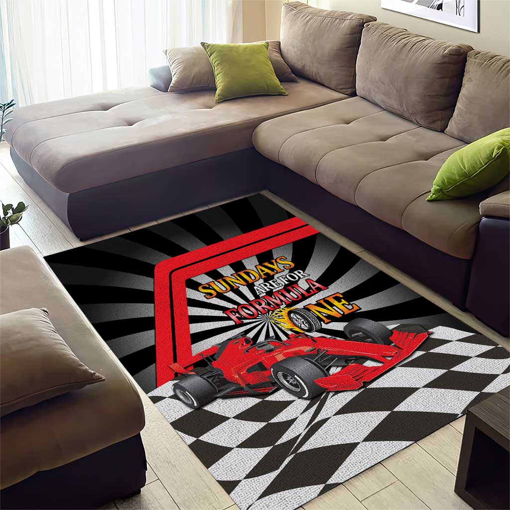 Sundays Are For Formula Racing Area Rug - Wonder Print Shop