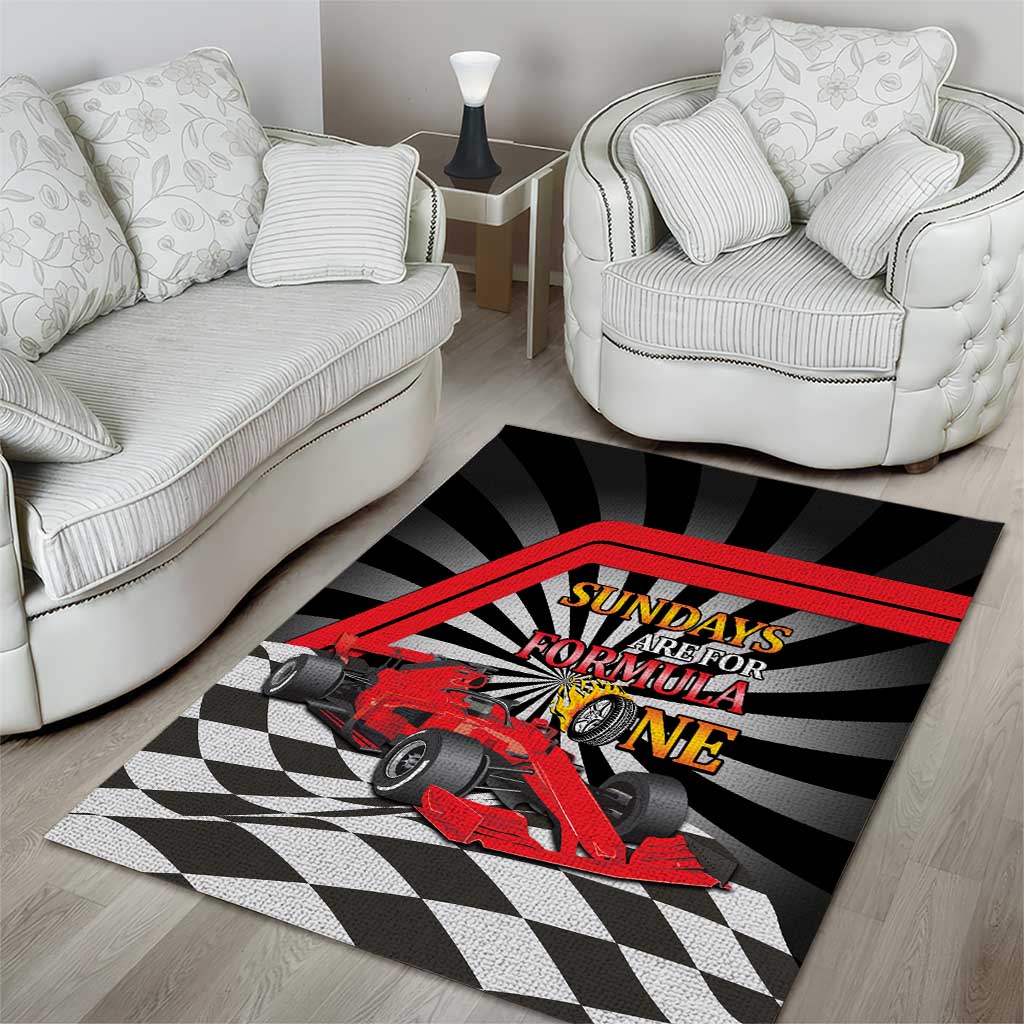 Sundays Are For Formula Racing Area Rug - Wonder Print Shop