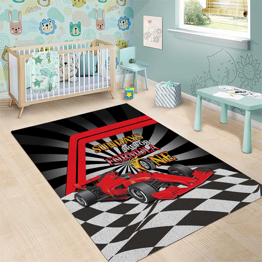 Sundays Are For Formula Racing Area Rug - Wonder Print Shop