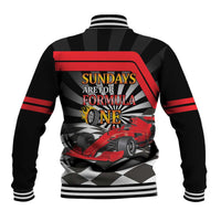 Sundays Are For Formula Racing Baseball Jacket - Wonder Print Shop