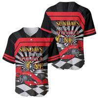 Sundays Are For Formula Racing Baseball Jersey - Wonder Print Shop