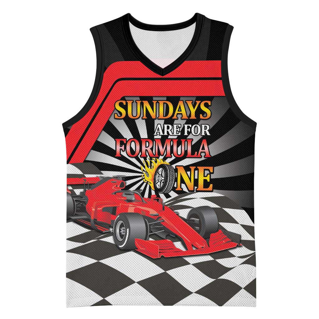 Sundays Are For Formula Racing Basketball Jersey - Wonder Print Shop