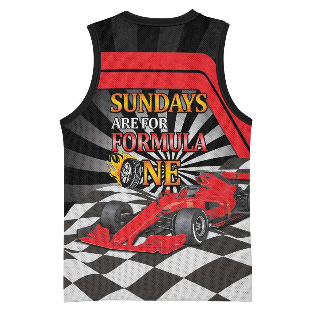 Sundays Are For Formula Racing Basketball Jersey - Wonder Print Shop