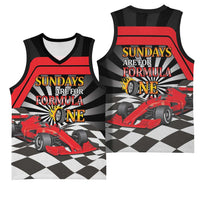 Sundays Are For Formula Racing Basketball Jersey - Wonder Print Shop