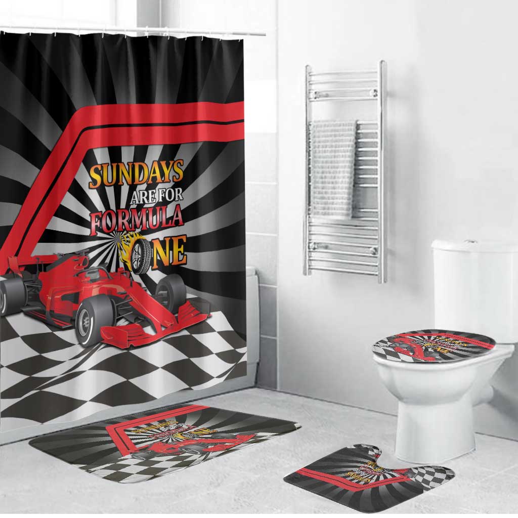 Sundays Are For Formula Racing Bathroom Set - Wonder Print Shop