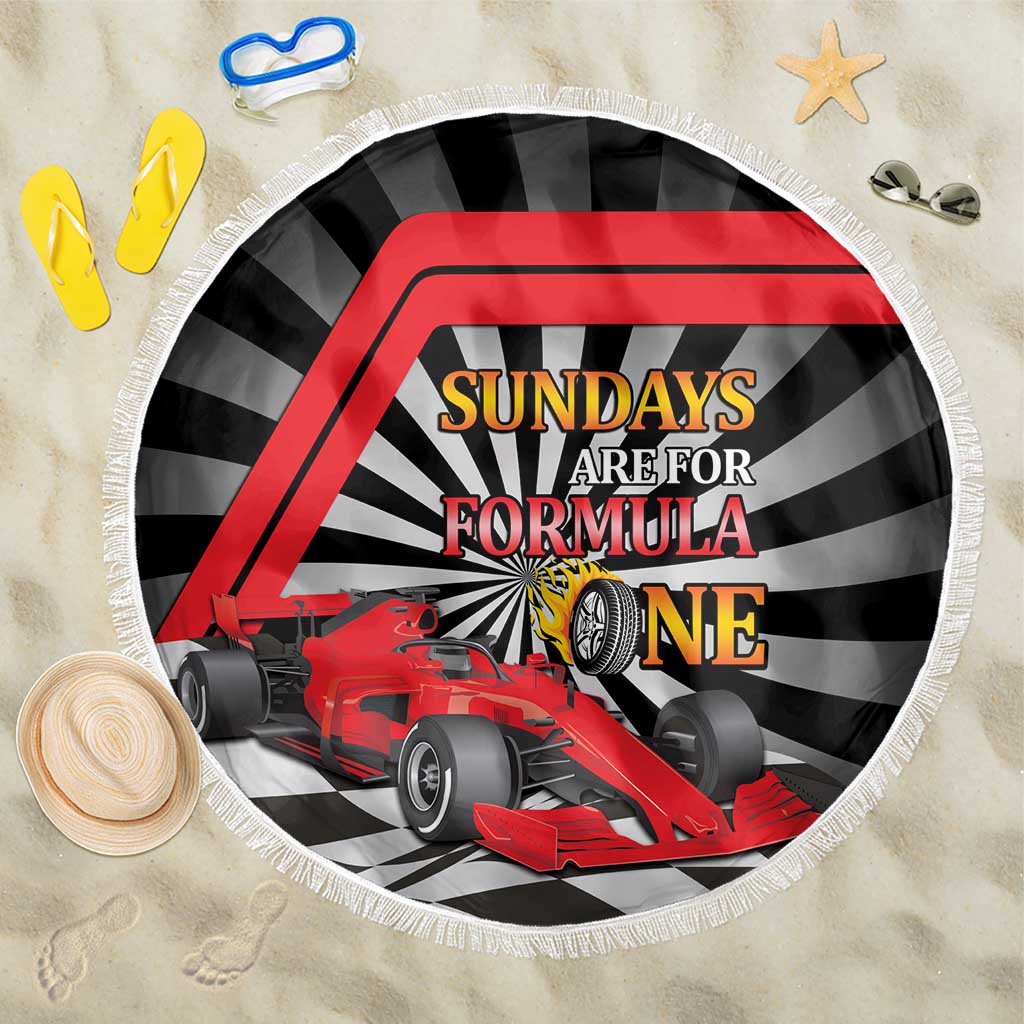 Sundays Are For Formula Racing Beach Blanket - Wonder Print Shop