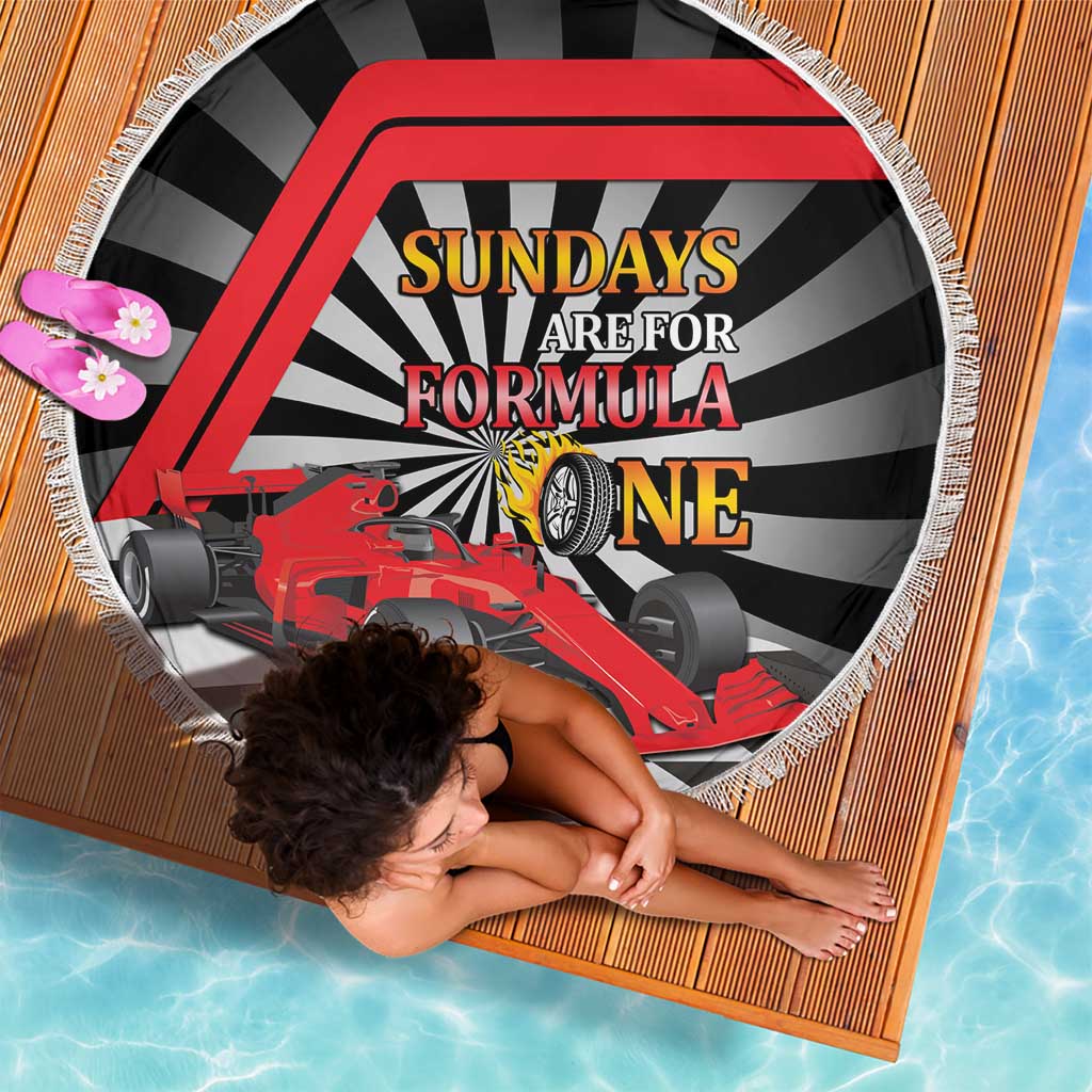 Sundays Are For Formula Racing Beach Blanket - Wonder Print Shop