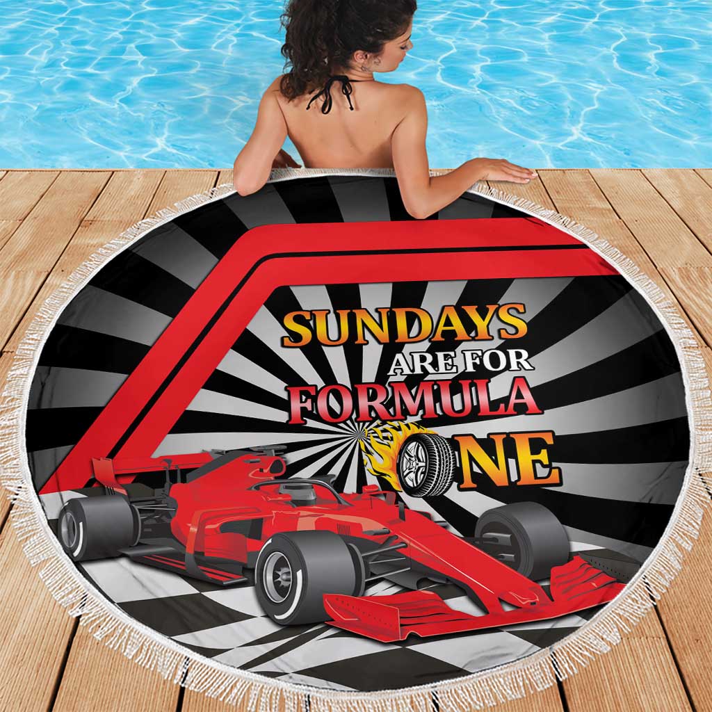 Sundays Are For Formula Racing Beach Blanket - Wonder Print Shop