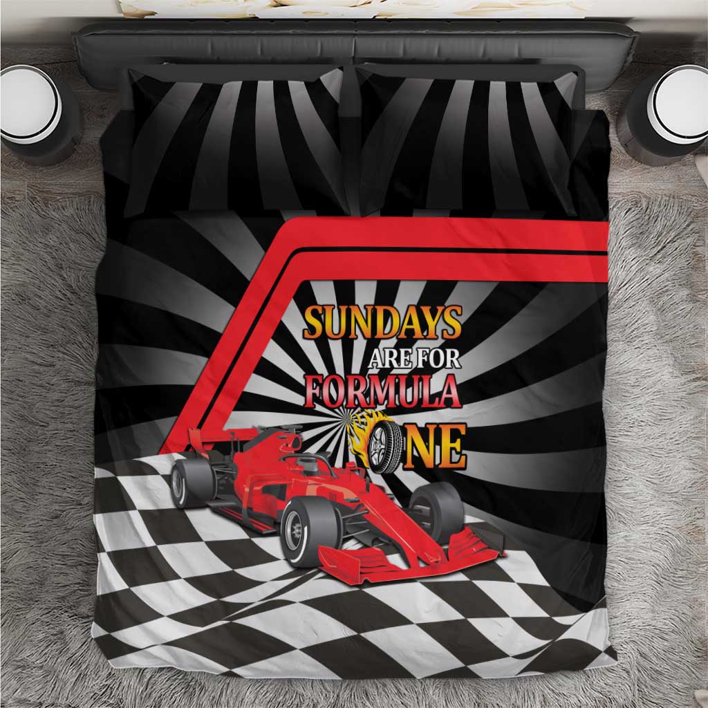 Sundays Are For Formula Racing Bedding Set - Wonder Print Shop