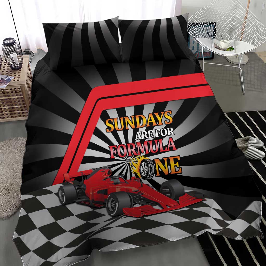 Sundays Are For Formula Racing Bedding Set - Wonder Print Shop