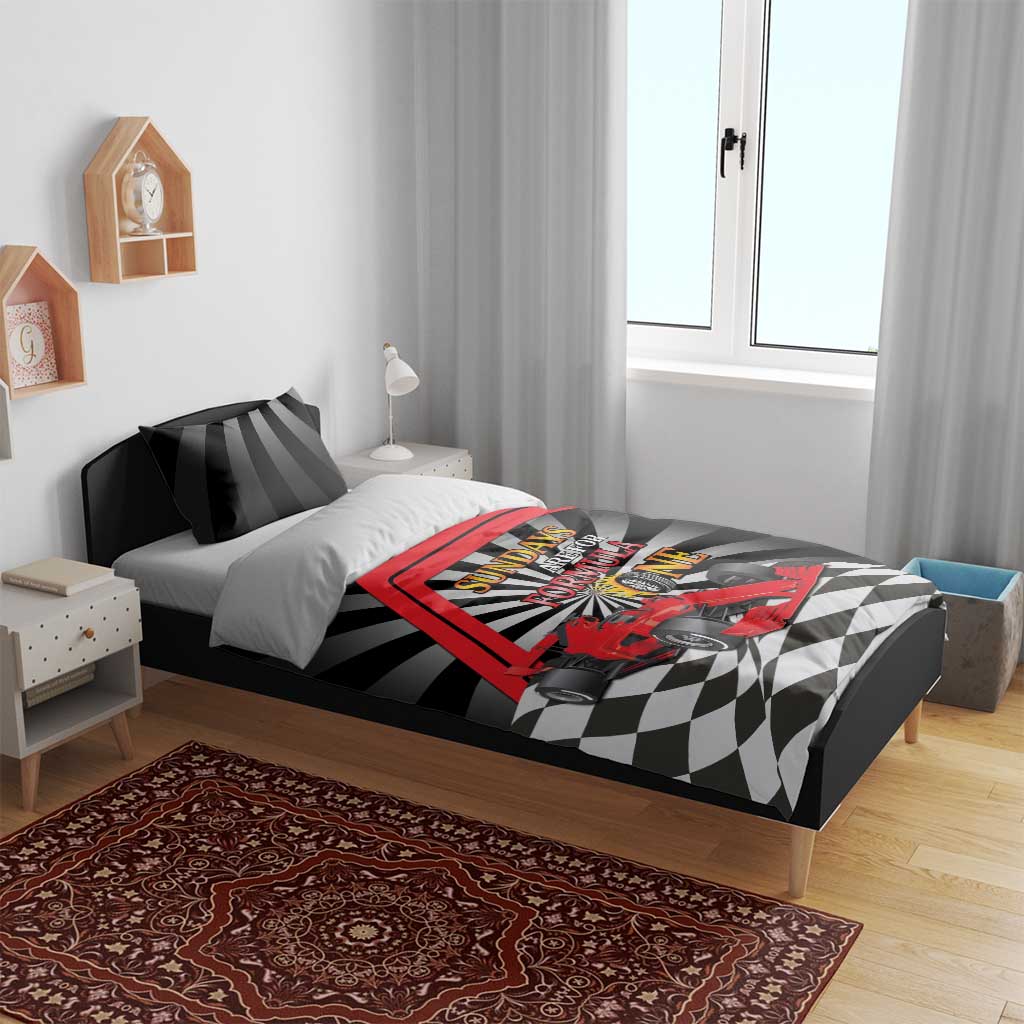 Sundays Are For Formula Racing Bedding Set - Wonder Print Shop