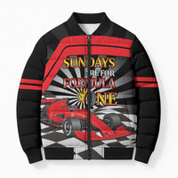 Sundays Are For Formula Racing Bomber Puffer Jacket - Wonder Print Shop
