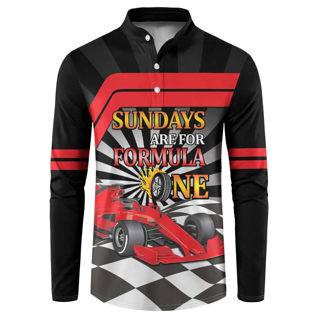 Sundays Are For Formula Racing Button Sweatshirt - Wonder Print Shop