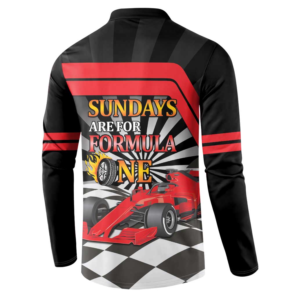 Sundays Are For Formula Racing Button Sweatshirt - Wonder Print Shop