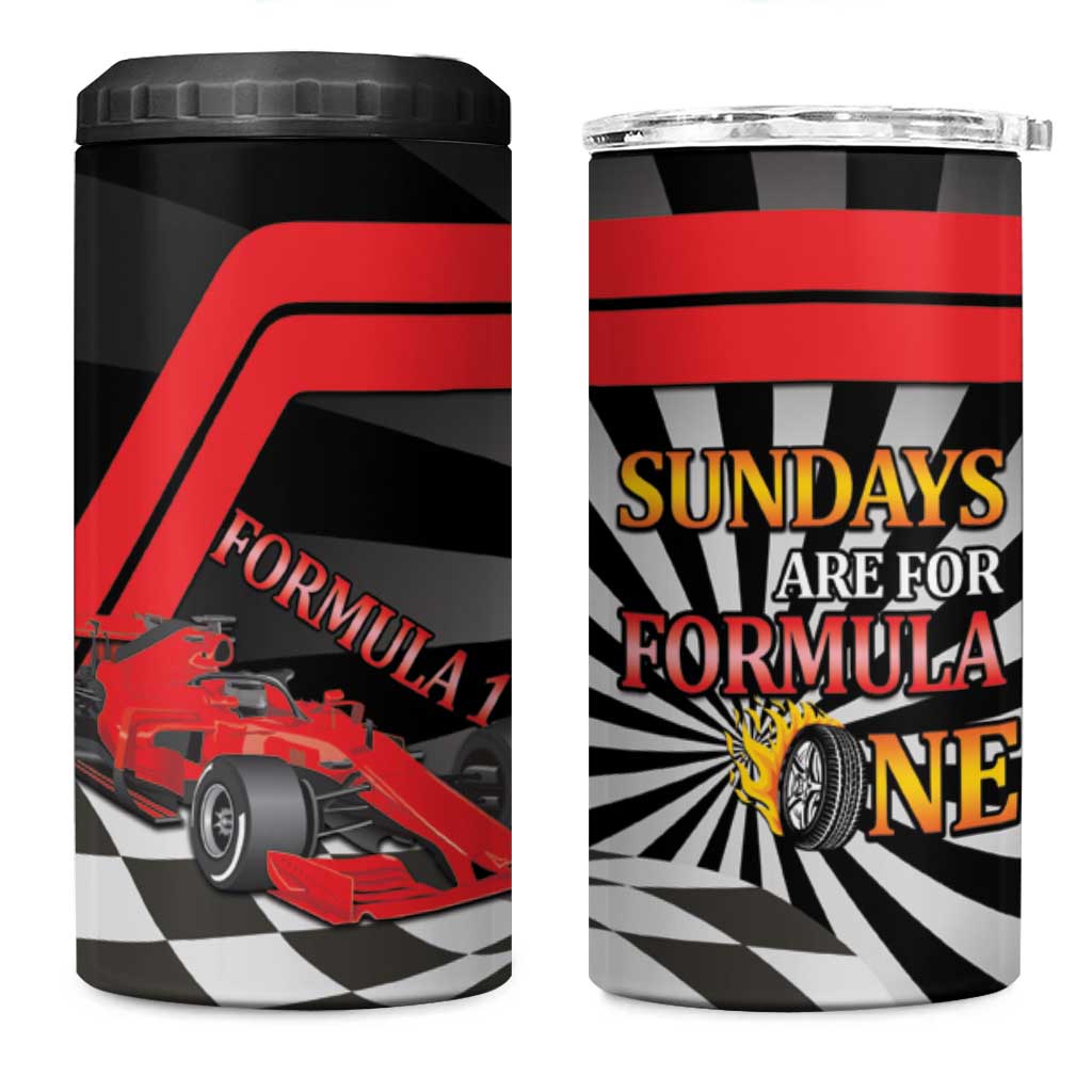 Sundays Are For Formula Racing 4 in 1 Can Cooler Tumbler - Wonder Print Shop