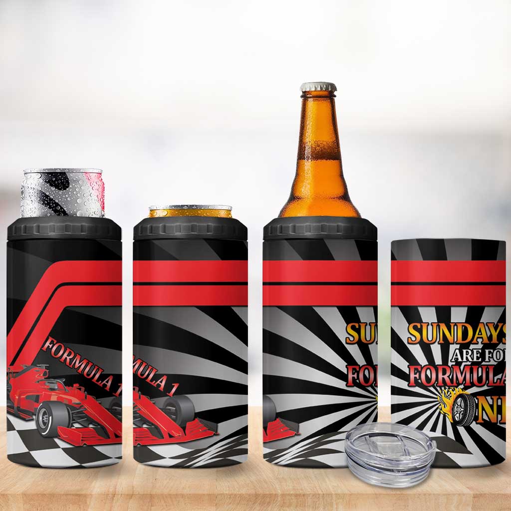 Sundays Are For Formula Racing 4 in 1 Can Cooler Tumbler - Wonder Print Shop